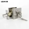 Cerradura de Pestillo Cuadrada Negra Mate Estilo Americano Transfronteriza Cerradura Oculta para Puerta Interior Cerradura Auxiliar para Puerta Principal de Aleación de Zinc Cerradura Invisible de Paso