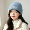 Estilo Coreano Marca de Moda ins Gorro de Punto Otoño Invierno Mujeres Estudiantes Parejas Bordado Letra Lana Cálido Frío Gorro Cubre Cabeza Gorro Hombres