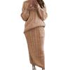 Moda Femenina Otoño/Invierno 2026 Nuevo Suéter de Punto Trenzado Estilo Europeo y Americano Amazon Conjunto de Vestido para Mujer