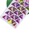 Hebilla plana triangular de imitación austriaca de alta calidad con forma especial, cosida a mano, con base plana, para bricolaje, accesorios de joyería con diamantes de imitación para ropa