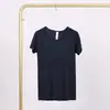 Top de Fitness y Yoga Lulu Df3.0 de Manga Corta Ajustado con Cuello Alto Elástico y Logo, en Stock para Entrega Inmediata