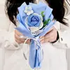 Presentes para o Dia do Professor para Professores Homens e Mulheres, Atacado Buquê de Flores de Girassol Único Tricotado, Presente Lembrança Simulada, Fio de Crochê
