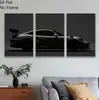 Decoração de Sala de Estar Transfronteiriça Decoração de Casa Carro Esportivo Pintura de Parede Decorativa Moderna Arte em Tela com Moldura de Madeira de Pinus