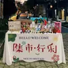 Mercado Atacadista Tapeçaria Toalha de Mesa Publicidade Promocional Barraca de Rua de Mercado Noturno Pano de Piquenique Acessórios Celebridade da Internet
