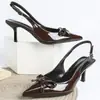 Sandalias de Tacón de Aguja de Punta Fina con Lazo y Escote Bajo Populares Transfronterizas Europeas y Americanas para Mujer Zapatos de Tacón Alto Primavera/Verano 2026