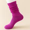 Calcetines hasta la pantorrilla para niños Otoño e Invierno Tubo largo Calcetines apilados Bucle Medio tubo Sueltos Tubo medio Con forro polar Gruesos Cálidos Calcetines para botas