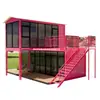 Casa Contenedor de Montaje Rápido con Muro Cortina de Vidrio para Exportación, Villa Habitable, Caja de Embalaje Desmontable Simple de Montaje Rápido al por Mayor