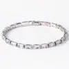 Foto Real de Pulseira de Cristal de Linha Única de Cobre de Luxo de Alta Qualidade para Mulheres, Pulseira Tennis Microcravejada com Zircônia, Fabricante Cravejado com Zircônia