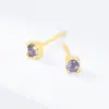 Brincos de zircônia cor prata 925 femininos diários mini pregos de cartilagem auricular nicho de alta qualidade para furos de orelha atacado