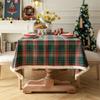 Mantel de Tela a Cuadros Retro Americano Transfronterizo Mantel Clásico Británico Rojo y Verde para Mesa de Comedor Tela Decorativa para Fiesta Mantel para Mesa de Café