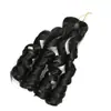 Cabello Trenzado de Ganchillo Rizado Francés Set de 2 Piezas Trenza de Cabello Rizado Cola de Caballo suelta Rizado Grande Cola de Caballo