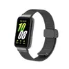 Adecuado para Correa de Reloj Samsung Fit3, Pulsera Galaxy Fit3, Banda de Acero Inoxidable Milanesa, Correa con Hebilla Magnética Deslizante