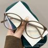 Gafas de miopía ovaladas Xiaoxiangfeng para mujer, montura negra, ultraligeras, planas, de alta sensibilidad, color liso, montura para gafas de celebridades en línea