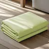 Hoja de Cama de Algodón Lavado Transpirable Amigable con la Piel de Color Sólido Pieza Única Juego de Tres Piezas Funda de Almohada Hoja de Cama Individual para Dormitorio de Estudiantes Modelo Nuevo 2026