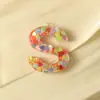 Chaveiro Fashion Colorido com Lantejoulas 26 Letras DIY Resina Semi-Acabado Acessórios Pingente de Letra Amazon