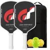 Conjunto completo de raquete de pickleball em fibra de carbono T700, adequado para jogadores avançados e jogo competitivo, também para crianças