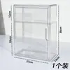 Caja de Almacenamiento de Escritorio Vitrina Pequeña Acrílico Transparente a Prueba de Polvo Vitrina de Gran Capacidad para Coleccionables y Figuras