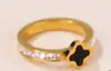 Nuevo Anillo de Shell de Diamante para Bebé Estilo Coreano Versátil Anillo Negro de Acero de Titanio Oro Rosa para Mujeres
