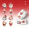 500 adesivos/rolo Adesivos de Natal Papai Noel boneco de neve Árvore de Natal Adesivos de vedação para embalagem de presentes Adesivos de vedação de Natal