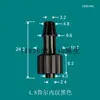 Conector de Plástico PP Blanco y Negro Luer 2.4mm Macho y Hembra Roscado Interno y Externo con Barbas Resistente a la Corrosión y a Altas Temperaturas