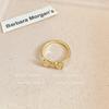 Anillo de ojo de gato con lazo para mujer, ligero, de lujo, con diseño de nicho, anillo para dedo con sentido, exquisito, elegante y sencillo, joyería.