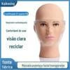 Fabricante Original Protetor Facial para Prevenção de Epidemias, Máscara de Isolamento Transparente, Proteção contra Salpicos de Óleo de Cozinha e Saliva, Proteção Facial