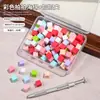 Mini Esponja de Tofu para Nail Art, Esponja de Batidinhas com Cola, Esponja Quadrada Pequena para Esfumar Blush, Conjunto com Pegador