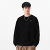 Roupas Masculinas Fengshe / Moletom Masculino Forrado com Fleece para Primavera e Outono com Pequenos Detalhes, Bolso Discreto no Peito, Peça de Manga Longa Pesada 360g para Homens