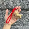 2026 Ano do Cavalo Folha de Ouro Imitação Chaveiro da Riqueza Instantânea Desenho Animado Zodíaco Pônei Acessório Ornamento Presente de Ano Novo Item Quente