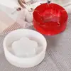 Molde de cenicero cuadrado redondo con forma de flor de ciruelo en forma de corazón, molde de silicona para pegamento de gota de cristal DIY