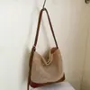 Bolsa Estilo Preguiçoso 2026 Nova Bolsa de Palha para Férias de Verão na Praia Bolsa Tote de Ombro Único Grande Capacidade Bolsa de Palha Tecida para Praia