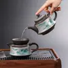 Diseño de Paisaje en Arcilla Morada Creativo Juego de Té Kung Fu con Gaiwan, Regalo de Oficina de Alta Gama para Reuniones Anuales de Empresa y Eventos de Apertura