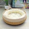 Ninho de Gato é Fresco no Verão, Arranhador Super Grande para Gatos, Tapete de Rattan para Gatos Dormirem, Cama Universal para Gatos para Todas as Estações, Acessórios para Gatos