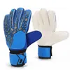 Luvas de goleiro de futebol para adultos de escola primária látex antiderrapantes resistentes ao desgaste luvas de goleiro de futebol costura plana com proteção para os dedos