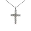 Collar Colgante Cruz de Plata de Ley 925 Moissanita para Mujer Moda Europea y Americana Estilo Hip-Hop Suministro de Fábrica Transfronterizo
