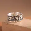 Joyería de Plata de Calidad y Personalidad: Anillo Atrae-Dinero Estilo Vintage de Plata Pura 990, Diseño Abierto Simple, Moderno, Lujo Ligero, Anillo Versátil