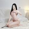 Lingerie Renda Tricô Malha Suéter Uniforme Tentação Decote Baixo V Profundo Body 1007 Tema Gravidade Doce