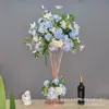 Flor artificial de hierro electrochapado flor artificial hotel boda bienvenida flor de mesa principal restaurante banquete decoración de escritorio decoración KTV