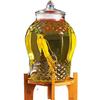 Garrafão de Vidro para Fermentação de Vinho com Torneira, Espessado e Selado, para Fermentar Aguardente, Vinho Medicinal e Vinho de Ameixa