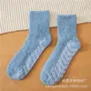 Pantuflas de Felpa para Mujer y Hombre con Agarre Calcetines de Felpa para Dormir para Hombre Calcetines Antideslizantes de Vellón de Coral Medio Lado de Felpa