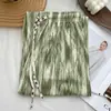 Pantalones de pierna ancha con teñido de tinta de verano finos para mujer, corte recto y estilizado, cintura alta, estrechos, de seda helada, casuales para caminar
