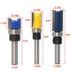 Cabezal de corte para fresado de madera 6.35 mm con rodamiento cortador recto copiador cortador recto fresa máquina gongo cortador ranurador