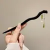 Pasador de Sándalo Negro para Mujer, Accesorio para el Cabello Fresco y Elegante, Pasador de Flor de Magnolia, Adorno para el Cabello Estilo Antiguo Qipao, Pasador Diario para Peinados Recogidos