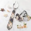 Corbata JK para Mujer Cuadros Japonesa Corbata de Moño Sin Corbata Uniforme Estudiantil Moño Pequeño Genuina Original Genuina Sin Corbata