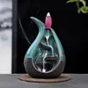 Incensário de Refluxo Artesanato Cerâmico Popular Buda Incenso Sândalo Montanha Alta e Água Corrente Decoração de Incenso para Casa e Escritório