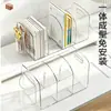 Soporte de libro transparente, soporte de libro de escritorio portátil, caja de almacenamiento de libros transparente acrílica, portalápices, estantería