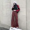 2026 Nuevos Jeans de Pierna Ancha Rectos Sueltos Adelgazantes Maillard de Otoño para Mujer Tendencia Venta Caliente Dropshipping