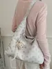 Bolsa de Tecido Tricô Design Vintage de Nicho Moda Étnica Versátil Grande Capacidade Bolsa de Tricô Bolsa de Ombro Único de Alta Qualidade