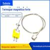 Termopar magnético forte ímã tipo K sensor de temperatura superfície de sonda de adsorção magnética PT100 platina resistência térmica