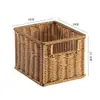 Caja de Almacenamiento para Botellas de Condimentos de Gabinete Cesta de Almacenamiento para Palillos, Cuchillo y Tenedor de Mesa de Restaurante Japonés Almacenamiento Tejido de Imitación de Ratán